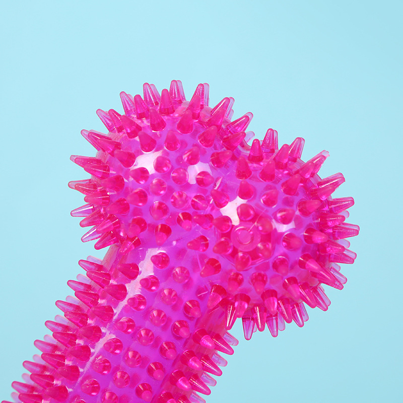 Interactive Squeaky Plush Dog Toy - لعبة مضغ للكلاب على شكل عظام،