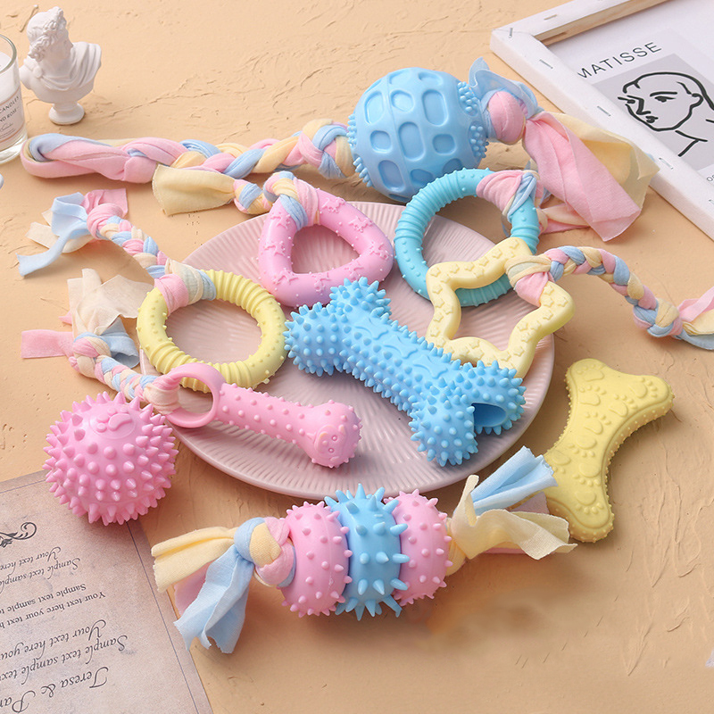 Interactive Squeaky Plush Dog Toy - كلب لعب للكلاب الصغيرة يمضغ TPR