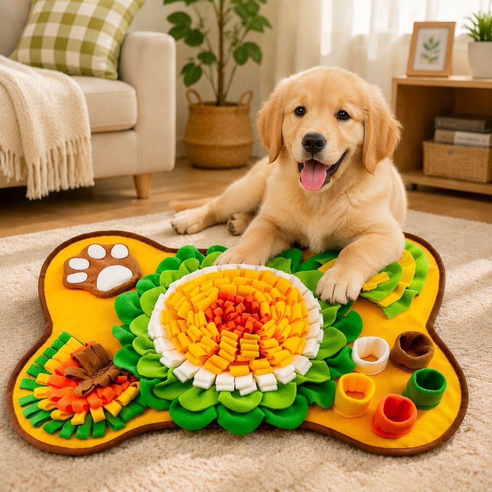 حصيرة تدريب للكلاب على شكل عظم - مراجعة Dog Puzzle Feeder Toy وسعره